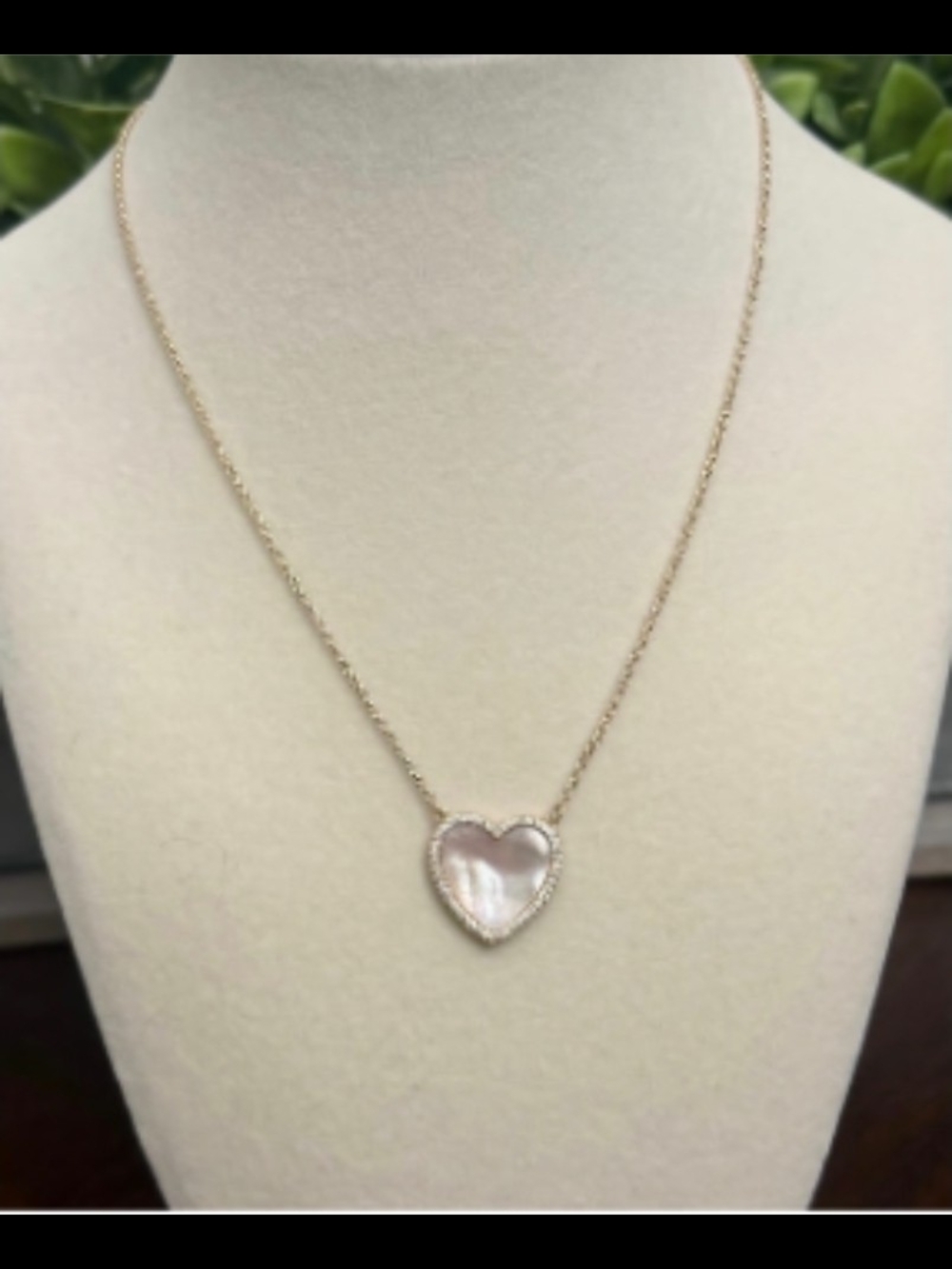 Park Lane Gold Chain with Mother Of Pearl Heart Pendant Dazzle Drop BNIB